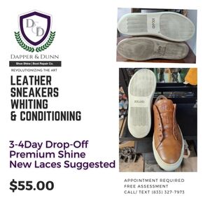 Leather Sneaker Cleaning, Conditioning & Whitening